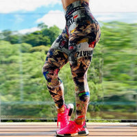 Printed High-Waist Training Leggings - All-Season Stretch