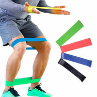 TPE Coloured Yoga Resistance Bands - Home Gym & Pilates Strength