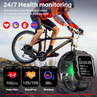 LAXASFIT Men's Outdoor Smartwatch - LED Flashlight & Health Monitor