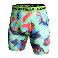 Men's 3D Camouflage Print Compression Gym Shorts