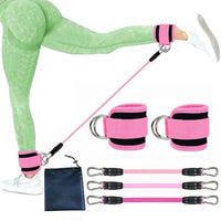 LHU Ankle Strap Resistance Band Set - Yoga & Gym Workout Equipment