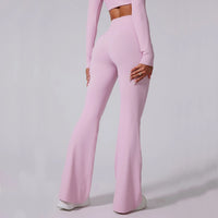 Wide-Leg Flared High-Waist Tummy Control Yoga Leggings