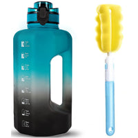 GIFUBOWA 2.2L Motivational Water Jug - Handle, Straw & Time Marker