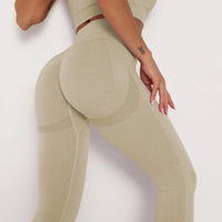 DIQUEQI Seamless Push-Up High-Waist Yoga Pants - Nylon Elastane