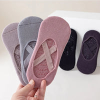 Non-Slip Silicone Grip Yoga Socks - Cotton Barre & Pilates Socks