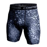 Men's 3D Camouflage Print Compression Gym Shorts