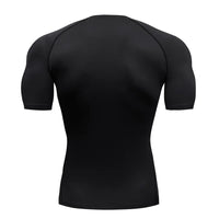 Bat Print Men's Compression Gym T-Shirt - Short Sleeve