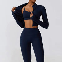 2-3 Piece Yoga Suit - Sports Bra, Crop Top & Gym Leggings