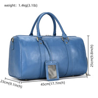 Big Capacity Genuine Leather Travel Bag For Men Women Soft Black Cowhide Casual Travel Duffel Large Luggage Weekend Shoulder Bag
