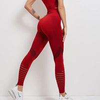 LANTECH Women's Seamless Compression Gym Leggings - Athletic Fit
