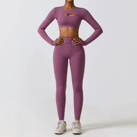 2-3 Piece Yoga Suit - Sports Bra, Crop Top & Gym Leggings