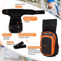 Heavy-Duty Gel Cushion Knee Pads - Anti-Slip Work & Construction