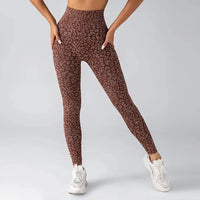 Leopard Print Seamless Hip-Lifting High-Waist Leggings