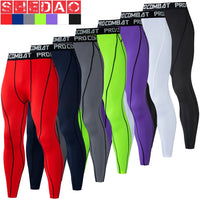 Men's Skinny Compression Gym Trousers - Dry-Fit Elastane