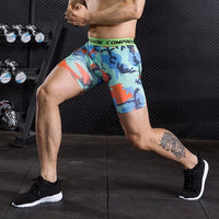Men's 3D Camouflage Print Compression Gym Shorts
