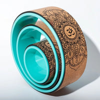 Cork Yoga 3-Piece Set - Back Bender, Pilates Ring & Stretch Kit