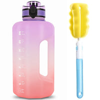 GIFUBOWA 2.2L Motivational Water Jug - Handle, Straw & Time Marker
