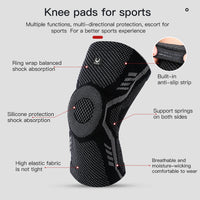 Spring Patella Knee Brace - Knitted Compression Full-Protect Support
