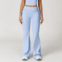 High-Waist Flared Bell-Bottom Yoga Leggings - Butt-Lifting Scrunch