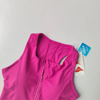 Front-Zip Shock-Absorbing Sports Bra Vest - Quick-Dry Nylon