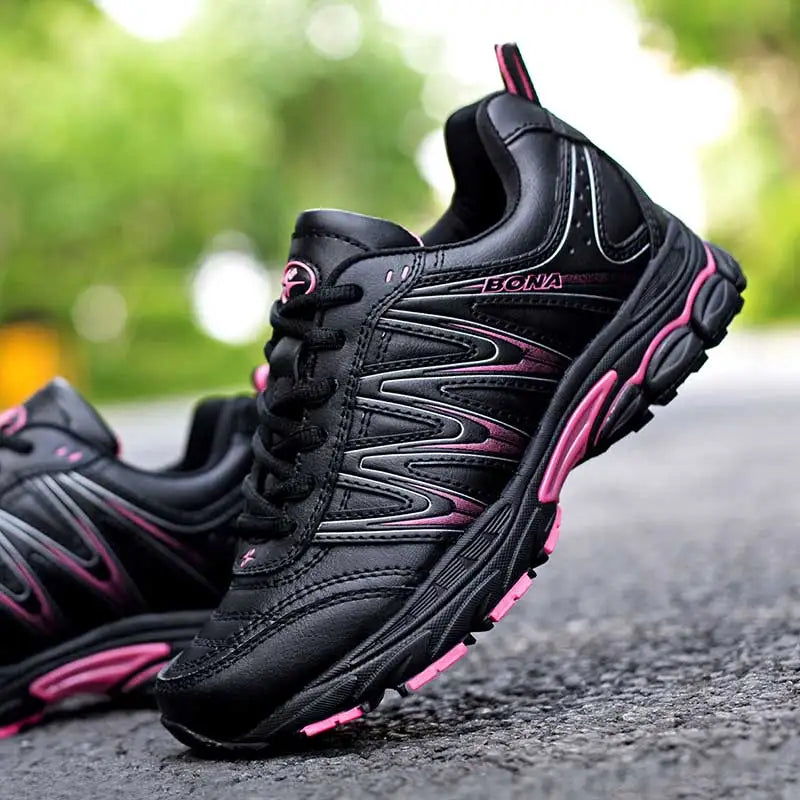 BONA Women's Marathon Running Sneakers - Breathable Lace-Up Stability