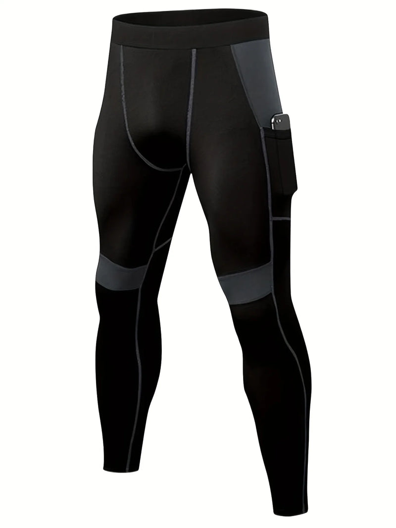 Men's LANBAOSI Quick-Dry Compression Running Tights