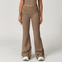 High-Waist Flared Bell-Bottom Yoga Leggings - Butt-Lifting Scrunch