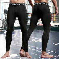 Men's Dry-Fit Compression Sweatpants - Flexible Elastane Tights