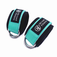 J Bryant Double D-Ring Neoprene Ankle Straps - Cable Machine Cuffs