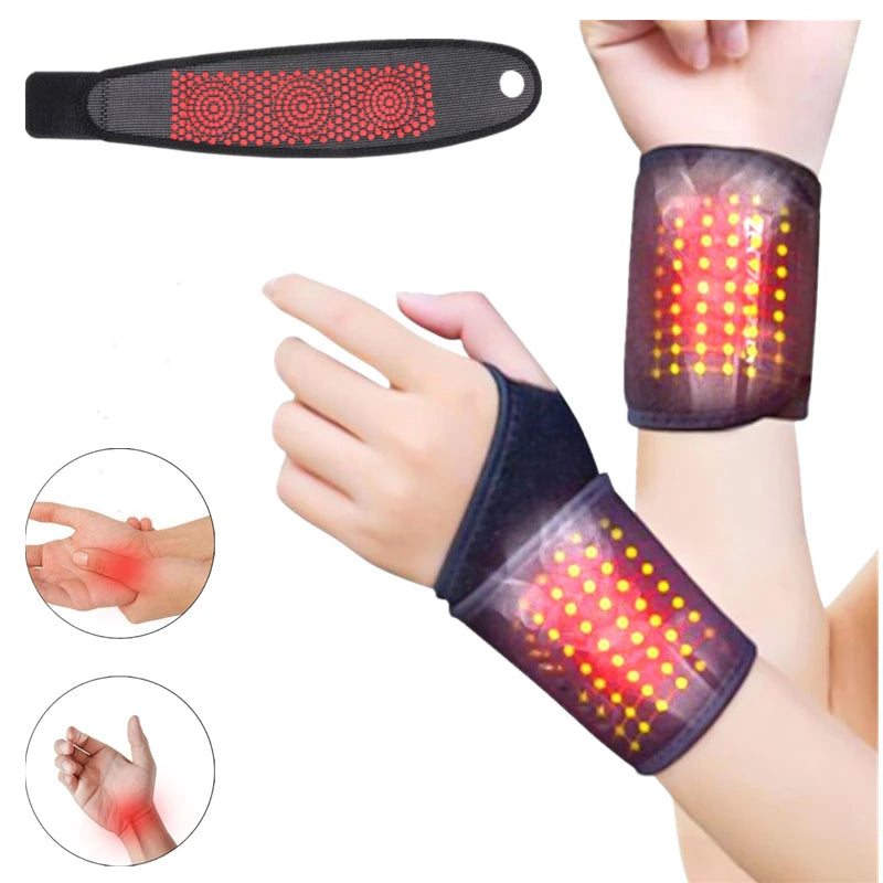 Self-Heating Magnetic Therapy Wrist Band - Pain Relief & Compression