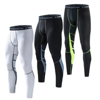 Men's Skinny Compression Gym Trousers - Dry-Fit Elastane