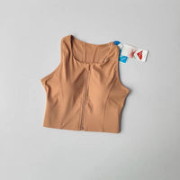 Front-Zip Shock-Absorbing Sports Bra Vest - Quick-Dry Nylon