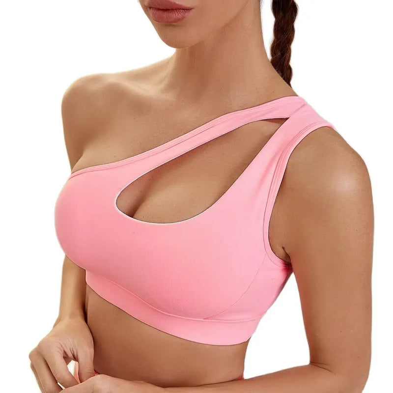 One-Shoulder Shock-Proof Sports Bra Vest - Quick-Dry
