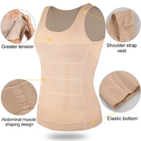 Men's Slimming Body Shaper Vest - Tummy Control Compression Tank