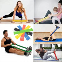 TPE Coloured Yoga Resistance Bands - Home Gym & Pilates Strength