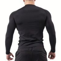 Spider Print Long-Sleeve Men's Compression Rash Guard