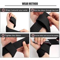 2-Piece Silicone Non-Slip Weightlifting Wrist Straps - Deadlift & Pull-Up