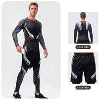 Men's Quick-Dry Compression Running Tights - Gym & Jogging