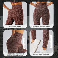 Leopard Print Seamless Hip-Lifting High-Waist Leggings