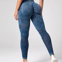 Tie-Dye Tummy Control Yoga Leggings - Seamless Ankle-Length