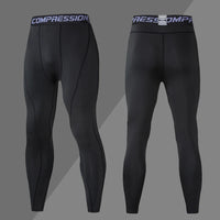 Men's Dry-Fit Compression Sweatpants - Flexible Elastane Tights