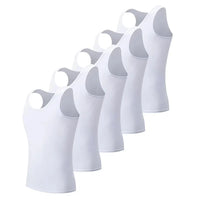 5-Piece Men's Cotton Fitness Vest Set - Sleeveless Tank Tops