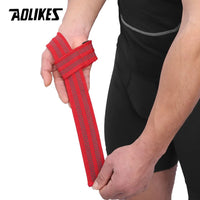 AOLIKES Anti-Skid Silicone Weightlifting Wrist Straps - 1 Pair